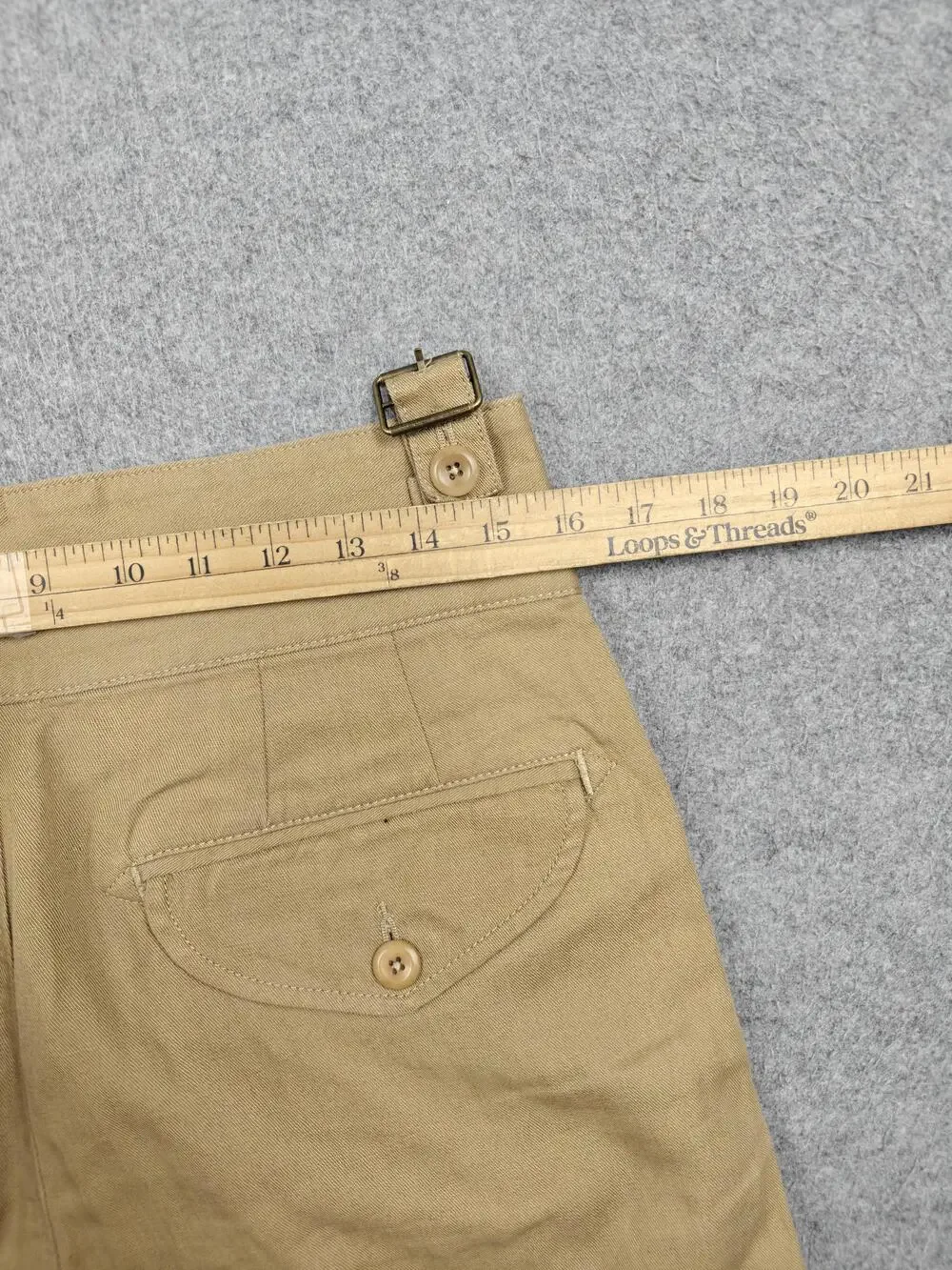 Banana Republic Pants Womens 8 Beige Cargo Straight Leg Twill Belted Pockets